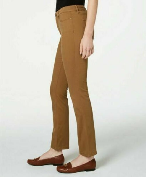 Charter Club Women's Petite Lexington Straight-Leg Jeans Brown Size 10 P