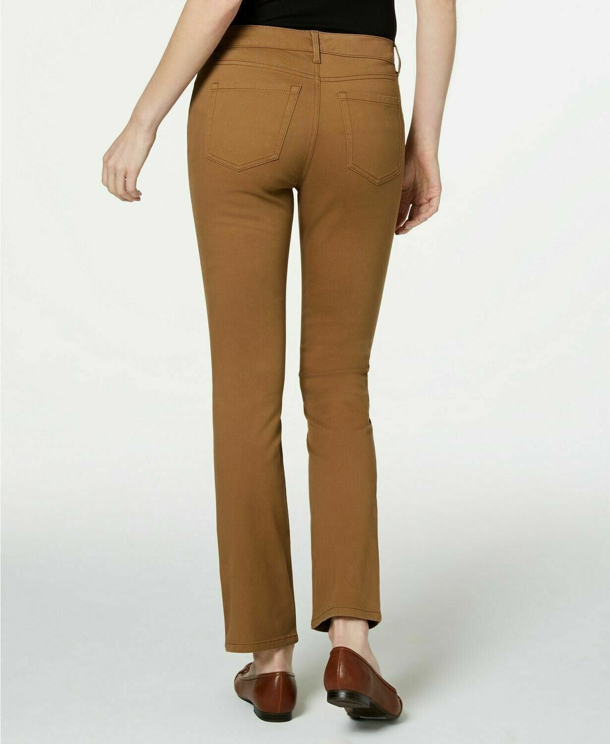 Charter Club Women's Petite Lexington Straight-Leg Jeans Brown Size 10 P