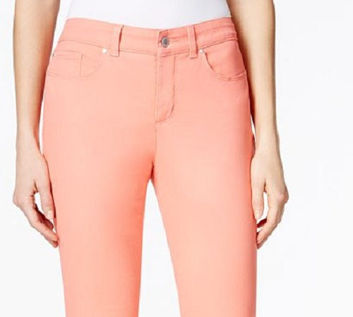 Charter Club Women's Bristol Skinny Ankle Jeans Orange Size 16