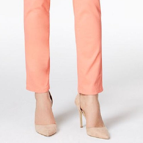 Charter Club Women's Bristol Skinny Ankle Jeans Orange Size 16