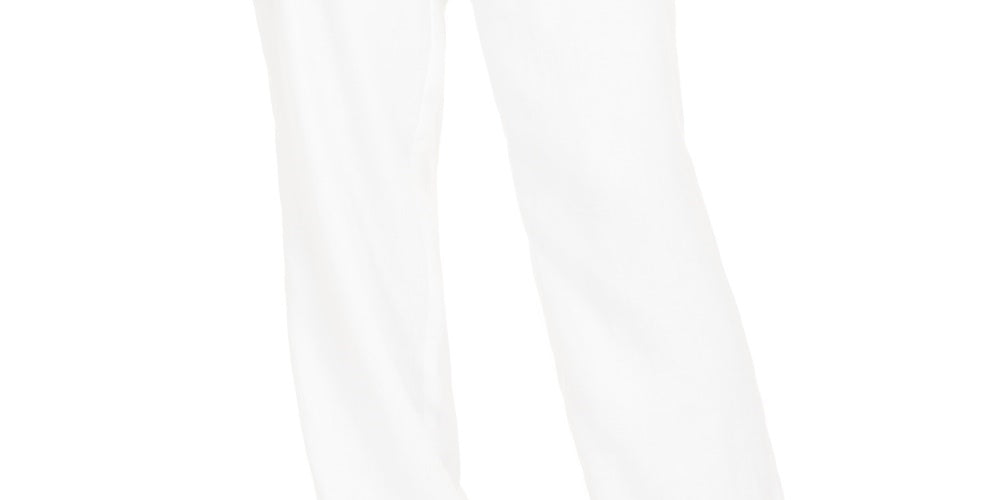 Charter Club Women's Linen Drawstring-Waist Pants White Size Large