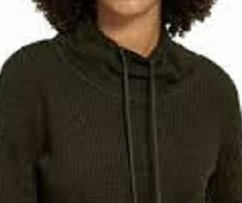 Ideology Women's Cowl-Neck Tulip-Hem Top  Green Size Large