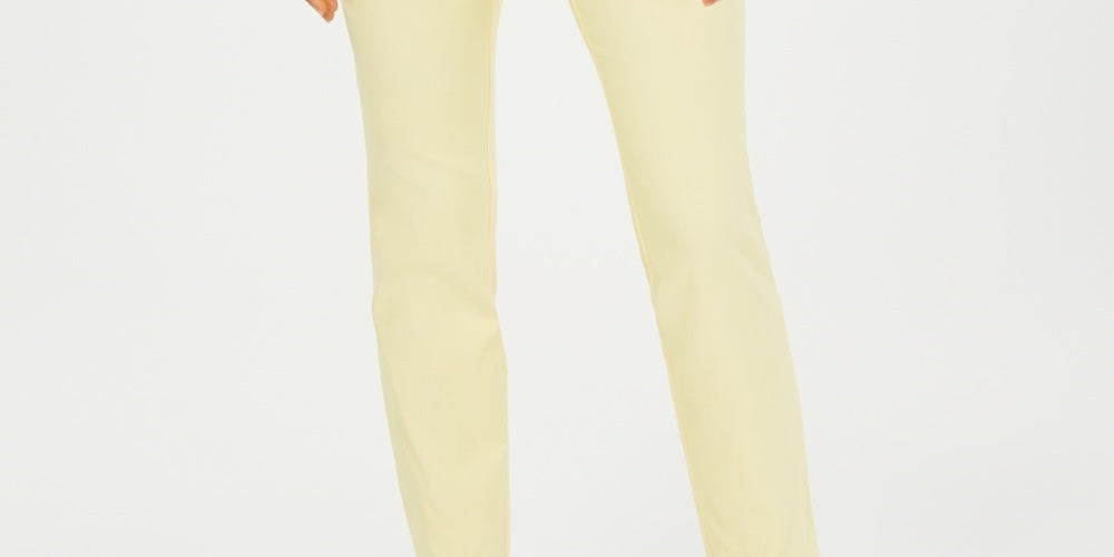 Charter Club Women's Cambridge Skinny Pull On Tummy Control Short Yellow Size 18