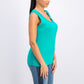 Karen Scott Women's Stud Trim Ladder Neck Top Green Size XX-Large