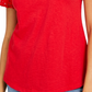 Charter Club Women's Cotton Lace Embellished T-Shirt Red Size Medium