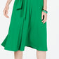 Charter Club Women's Tie-Waist Midi Dress Dark Green Size Small