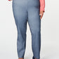 Charter Club Women's Tummy Control Skinny Pants Blue Size Petite Small