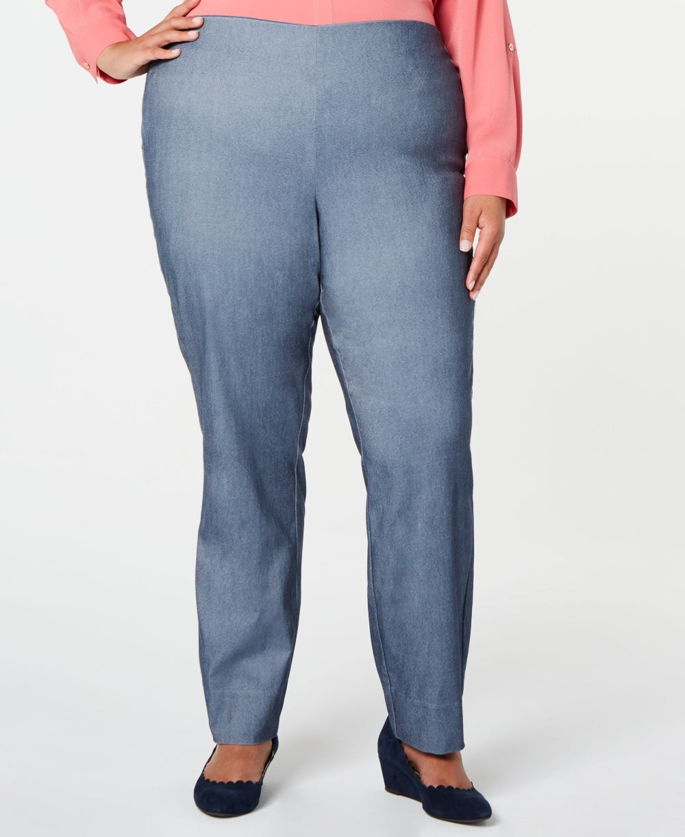 Charter Club Women's Tummy Control Skinny Pants Blue Size Petite Small