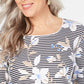 Karen Scott Women's Printed 3/4-Sleeve Top Black Size Small
