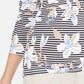 Karen Scott Women's Printed 3/4-Sleeve Top Black Size Small