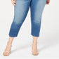 INC International Concepts Women's Plus & Petite Plus Size Incfinity Cropped Skinny Jeans Turq/Aqua Size 24W