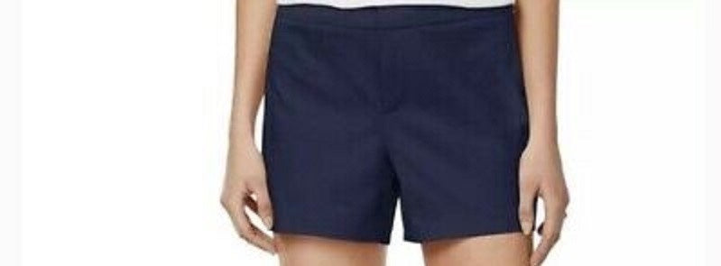 Maison Jules Women's Flat Front Chino Shorts Navy Size 12
