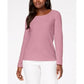 Karen Scott Women's Cotton Scoop-Neck Top Dark Pink Size XX-Large