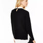 Charter Club Women's Argyle Cashmere Layered-Look Sweater Regular & Petite Sizes Black Size Medium