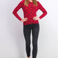 Karen Scott Women's Petite Pamela Plaid Cardigan Bright Red Size Medium