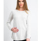 Karen Scott Women's Cotton Marled Curved-Hem Top Natural Size X-Large
