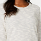 Karen Scott Women's Petite SpaceDye 3/4Sleeve Top Gray Size Large