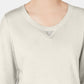 Karen Scott Women's 3/4-Sleeve French Terry Sweatshirt White Size XS