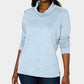 Karen Scott Women's Sport Cowl-Neck Top Blue Size X-Large