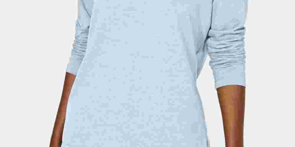 Karen Scott Women's Sport Cowl-Neck Top Blue Size X-Large