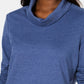 Karen Scott Women's Sport Cowl-Neck Top Blue Size X-Small
