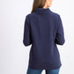 Karen Scott Women's Sport Cowl-Neck Top Navy Size XX Large