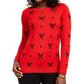 Charter Club Women's Reese Beaded Bow Dotted Sweater Red Size XX-Large