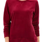 Karen Scott Women's Sport Velour Sweatshirt Purple Size Small