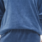 Karen Scott Women's Petite Velour Sweatshirt  Blue Size Petite Large