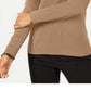 Karen Scott Women's Cotton Mock Neck Sweater Brown Size Large