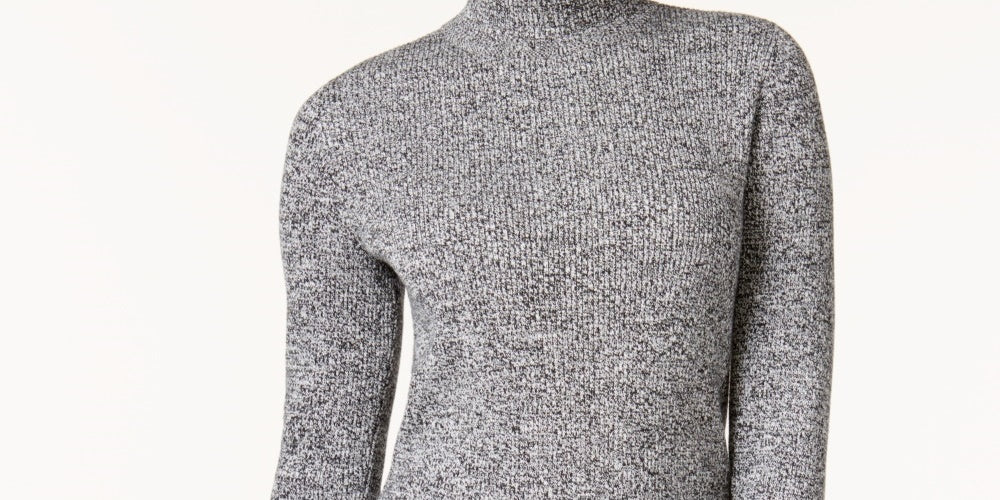 Karen Scott Women's Petite Ribbed-Knit Cotton Turtleneck White Size Petite