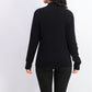 Karen Scott Women's Cotton Ribbed Turtleneck Top Black Size Small