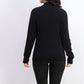 Karen Scott Women's Cotton Ribbed Turtleneck Top Black Size X-Small