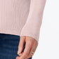 Karen Scott Women's Cotton Ribbed Turtleneck Top Pink Size Small