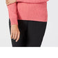 Karen Scott Women's Solid Cable-Knit V-Neck Sweater Pink Size Large