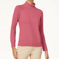 Karen Scott Women's Cotton Turtleneck Sweater Pink Size Petite Small