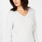 Karen Scott Women's Petite Cable-Knit V-Neck Sweater Natural Size Petite