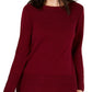 Karen Scott Women's Cotton Boat-Neck Sweater Red Size Small