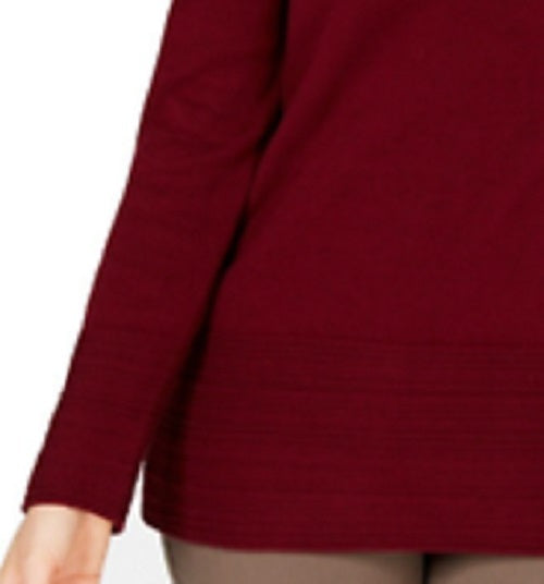 Karen Scott Women's Cotton Boat-Neck Sweater Red Size Small