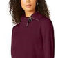 Karen Scott Women's Cotton Zip Neck Sweater Purple Size Small