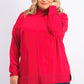 Karen Scott Women's Plus Size Cotton Mock-Neck Sweater Red Size 1X