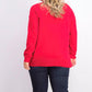 Karen Scott Women's Plus Size Cotton Mock-Neck Sweater Red Size 1X