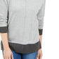 Karen Scott Women's Erin Cotton Colorblocked Mock Neck Sweater Charcoal Size X-Large