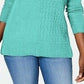 Karen Scott Women's Cotton Mixed Stitch Sweater Blue Size Small