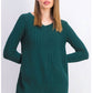 Karen Scott Women's Cotton Mixed-Stitch Sweater Green Size Medium