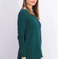 Karen Scott Women's Cotton Mixed-Stitch Sweater Green Size Medium