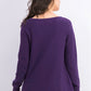 Karen Scott Women's Cotton Mixed-Stitch Sweater Purple Size Medium