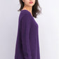 Karen Scott Women's Cotton Mixed-Stitch Sweater Purple Size Medium