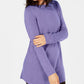 Karen Scott Women's Solid Curved Hem Tunic Purple Size X-Small