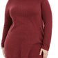Karen Scott Women's Curved Hem Tunic Red Size 2X